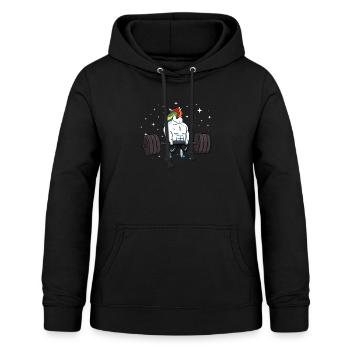 Unicorn deadlifts - Women's Hoodie - black - Front - AI Model Female 172 light (172cm)