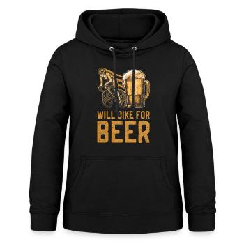 Fahrrad und Bier Phrasen Fahrrad Lustiger Radfahrer - Frauen Hoodie - Schwarz - Vorne - AI Model Female 172 light (172cm)