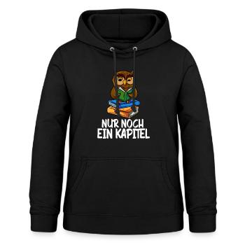 Nur Noch Ein Kapitel Bücher Eule Lesen Bücherwurm - Frauen Hoodie - Schwarz - Vorne - AI Model Female 172 light (172cm)
