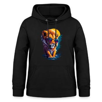 Mignon bébé lion - Sweat à capuche Femme - noir - Devant - AI Model Female 172 light (172cm)