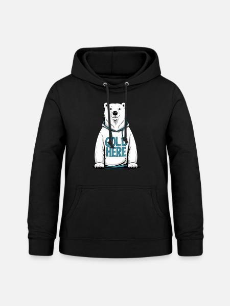 Polarbär - Frauen Hoodie - Schwarz