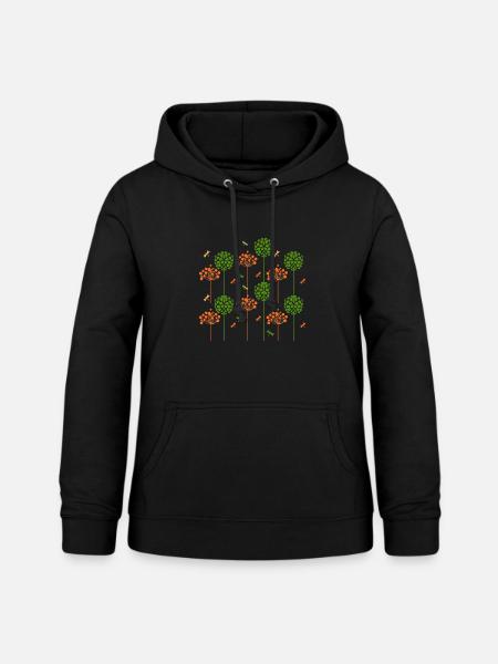 Frühling - Frauen Hoodie - Schwarz