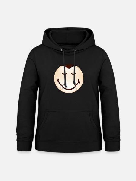 Smiley Halloween Dracula - Frauen Hoodie - Schwarz