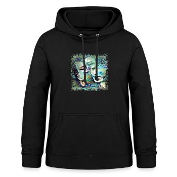 Toujours dormir l’amour - Sweat à capuche Femme - noir - Devant - AI Model Female 172 light (172cm)