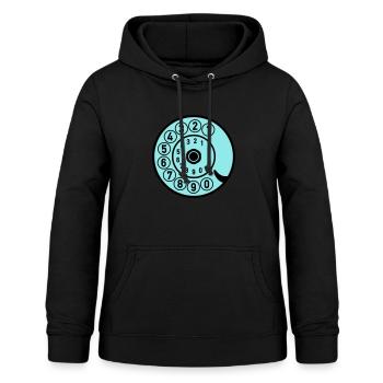 Dial Vintage Phone Call Retro Technology - Women's Hoodie - black - Front - AI Model Female 172 light (172cm)