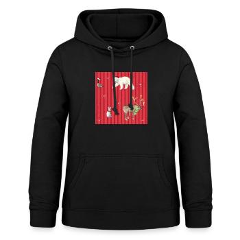 Noël - Sweat à capuche Femme - noir - Devant - AI Model Female 172 light (172cm)
