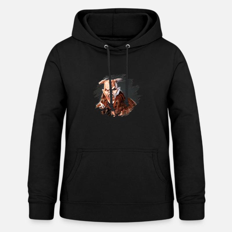 Krampus Percht Devil 2324 - Sweat à capuche Femme - noir