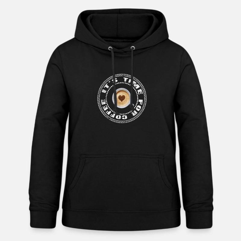 C’est l’heure du café grunge. - Sweat à capuche Femme - noir