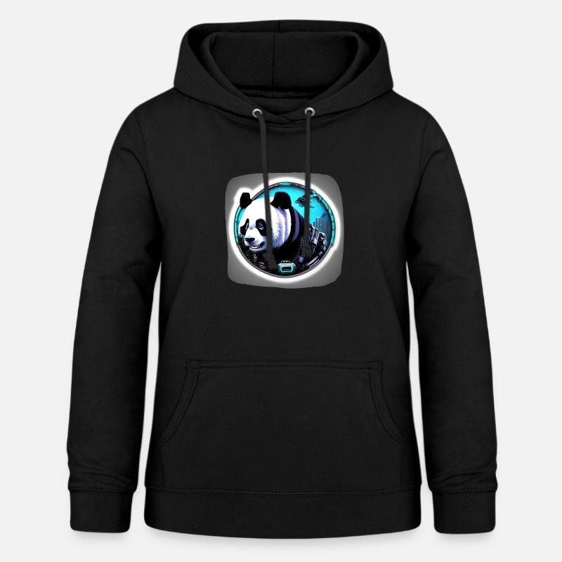 Futuristic Space Panda - Women's Hoodie - black