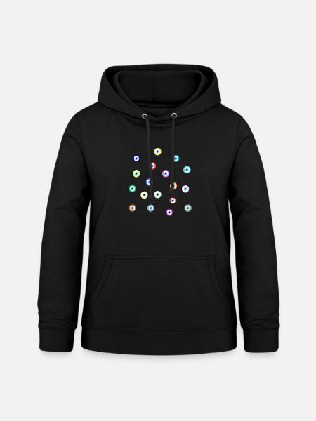 Mehrfarbiges Auge - Frauen Hoodie - Schwarz