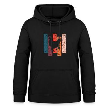 Vintage-Geschenkhenne - Frauen Hoodie - Schwarz - Vorne - AI Model Female 172 light (172cm)