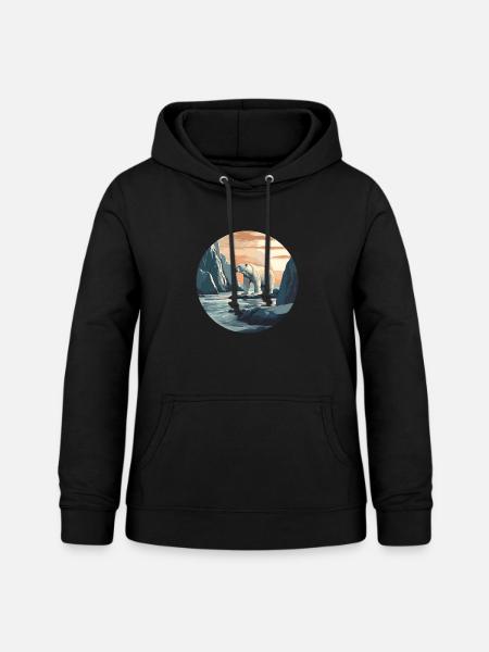 Eisbär - Frauen Hoodie - Schwarz