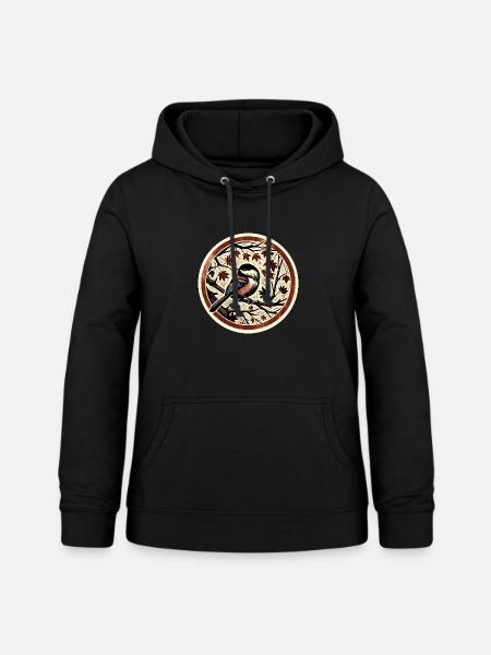 Meise - Frauen Hoodie - Schwarz