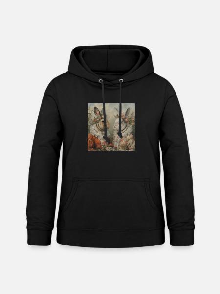 Osterhase - Frauen Hoodie - Schwarz