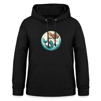 Mystic Mermaid Dream Meerjungfrau Sommer Liebe - Frauen Hoodie - Schwarz - Vorne - AI Model Female 172 light (172cm)