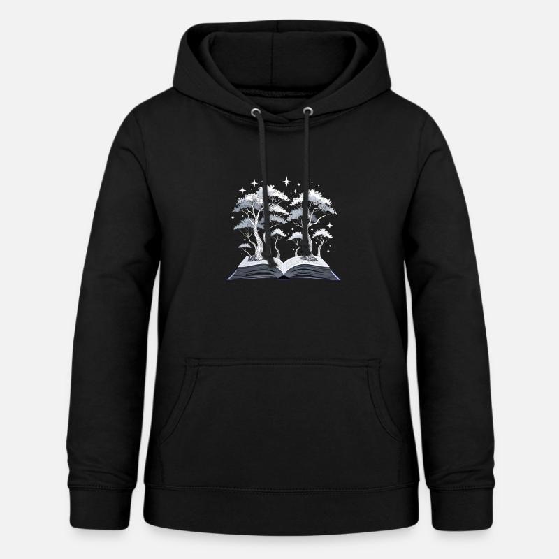 Magic Forest – Book with Trees - Women's Hoodie - black