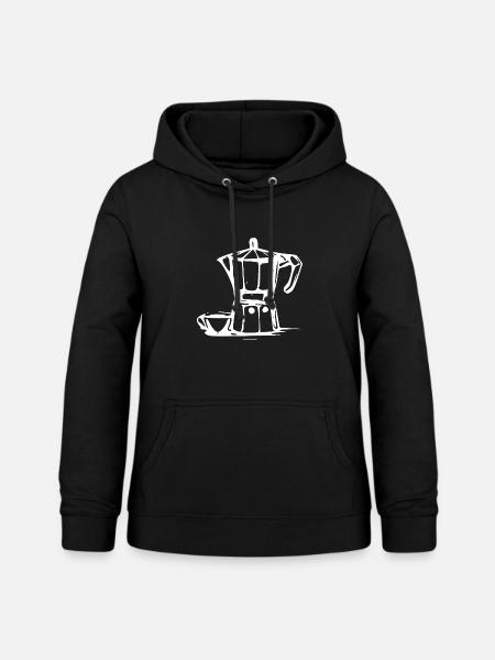 Bialetti Weiß - Frauen Hoodie - Schwarz
