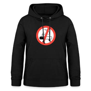 Interdiction de fumer - Sweat à capuche Femme - noir - Devant - AI Model Female 172 light (172cm)