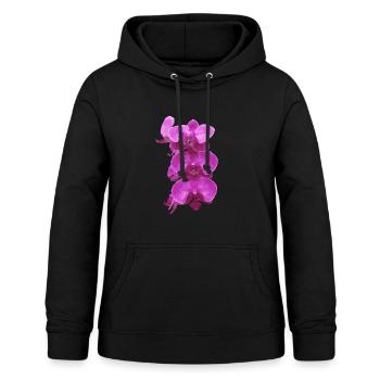 Orchidee pink blüten - Frauen Hoodie - Schwarz - Vorne - AI Model Female 172 light (172cm)