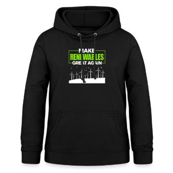 Make Renewables Great Again - Women's Hoodie - black - Front - AI Model Female 172 light (172cm)