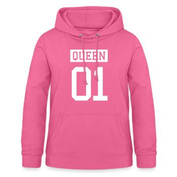 QUEEN 01 Partnerlook - Frauen Hoodie - Pink - Vorne - AI Model Female 172 light (172cm)