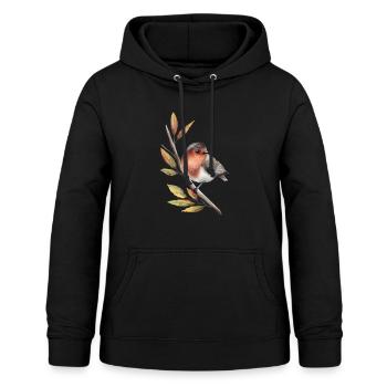 Rouge-gorge - Sweat à capuche Femme - noir - Devant - AI Model Female 172 light (172cm)