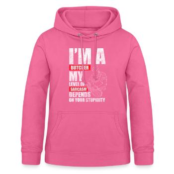 Schlachter Steak Schlachthof - Frauen Hoodie - Pink - Vorne - AI Model Female 172 light (172cm)