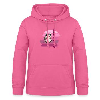 Japanische Tengu Hannya Kitsune Maske - Frauen Hoodie - Pink - Vorne - AI Model Female 172 light (172cm)