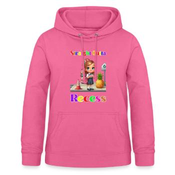 Évidement droit - Sweat à capuche Femme - rose - Devant - AI Model Female 172 light (172cm)