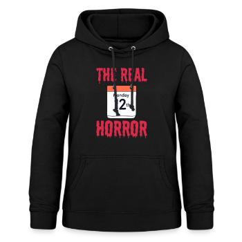 Montags-Horror Kalender-Design - Frauen Hoodie - Schwarz - Vorne - AI Model Female 172 light (172cm)