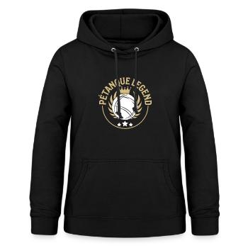 Boules de pétanque pour pétanque, pétanque et pétanque - Sweat à capuche Femme - noir - Devant - AI Model Female 172 light (172cm)