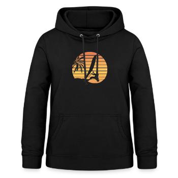 Surfen - Frauen Hoodie - Schwarz - Vorne - AI Model Female 172 light (172cm)