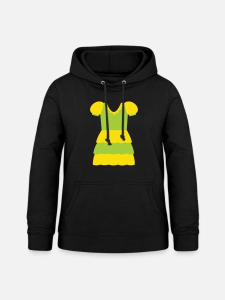 Kleid - Frauen Hoodie - Schwarz