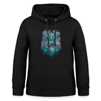 Pastel Goth Warrior - Unique and Stylish - Women's Hoodie - black - Front - AI Model Female 172 light (172cm)