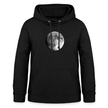 Mond - Frauen Hoodie - Schwarz - Vorne - AI Model Female 172 light (172cm)