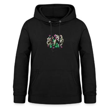 Snake flowers - Women's Hoodie - black - Front - AI Model Female 172 light (172cm)