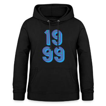 1999 Geburtsjahr | Farben änderbar - Frauen Hoodie - Schwarz - Vorne - AI Model Female 172 light (172cm)