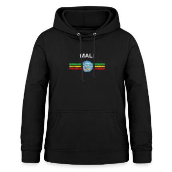 Mali - Sweat à capuche Femme - noir - Devant - AI Model Female 172 light (172cm)