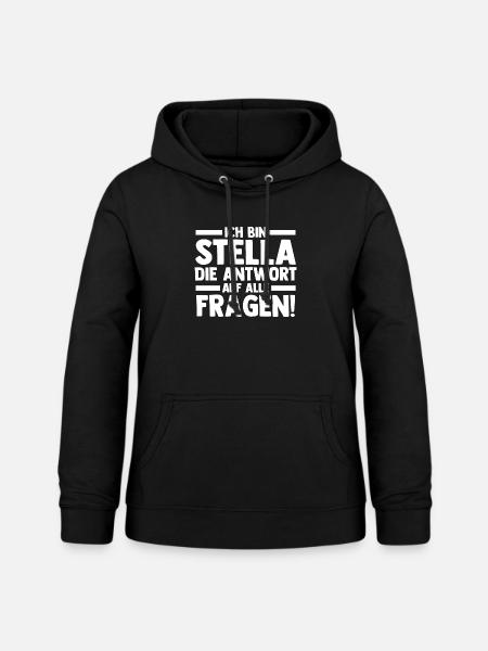 Vorname Einhorn Stella - Frauen Hoodie - Schwarz