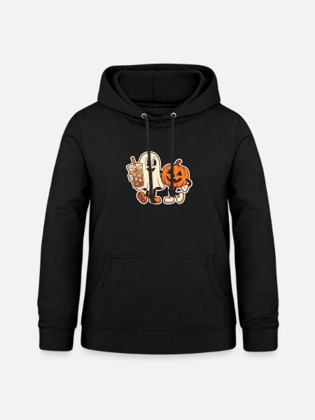 Geist und Kürbis: Herbstfreunde - Frauen Hoodie - Schwarz
