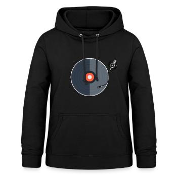 Vinyl - Frauen Hoodie - Schwarz - Vorne - AI Model Female 172 light (172cm)