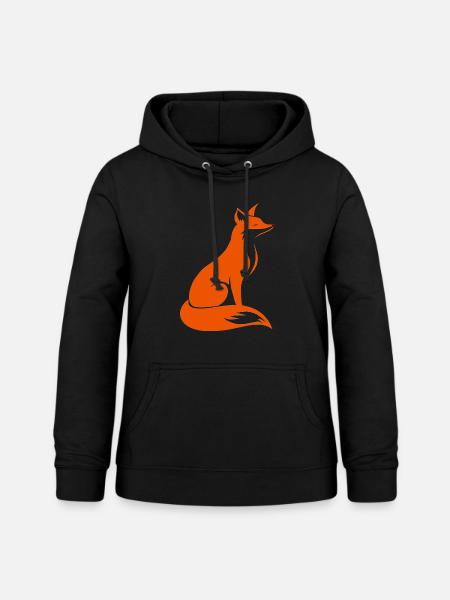 Fuchs - Frauen Hoodie - Schwarz