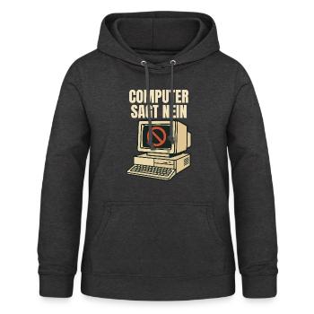 Computer sagt nein - Retro Design - Frauen Hoodie - Anthrazit - Vorne - AI Model Female 172 light (172cm)