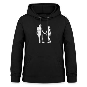 Paar - Frauen Hoodie - Schwarz - Vorne - AI Model Female 172 light (172cm)