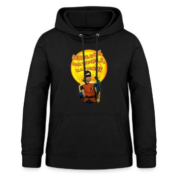 DC Comics Batman Robin Heilige Ravioli Spruch - Frauen Hoodie - Schwarz - Vorne - AI Model Female 172 light (172cm)