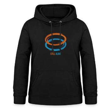 Portal Still Alive T-Shirt - Women's Hoodie - black - Front - AI Model Female 172 light (172cm)
