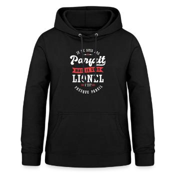 Lionel Parfait Cadeau prenom lionel - Sweat à capuche Femme - noir - Devant - AI Model Female 172 light (172cm)