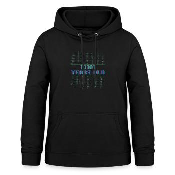 21st birthday 21 years old Binary Code Computer Science - Women's Hoodie - black - Front - AI Model Female 172 light (172cm)