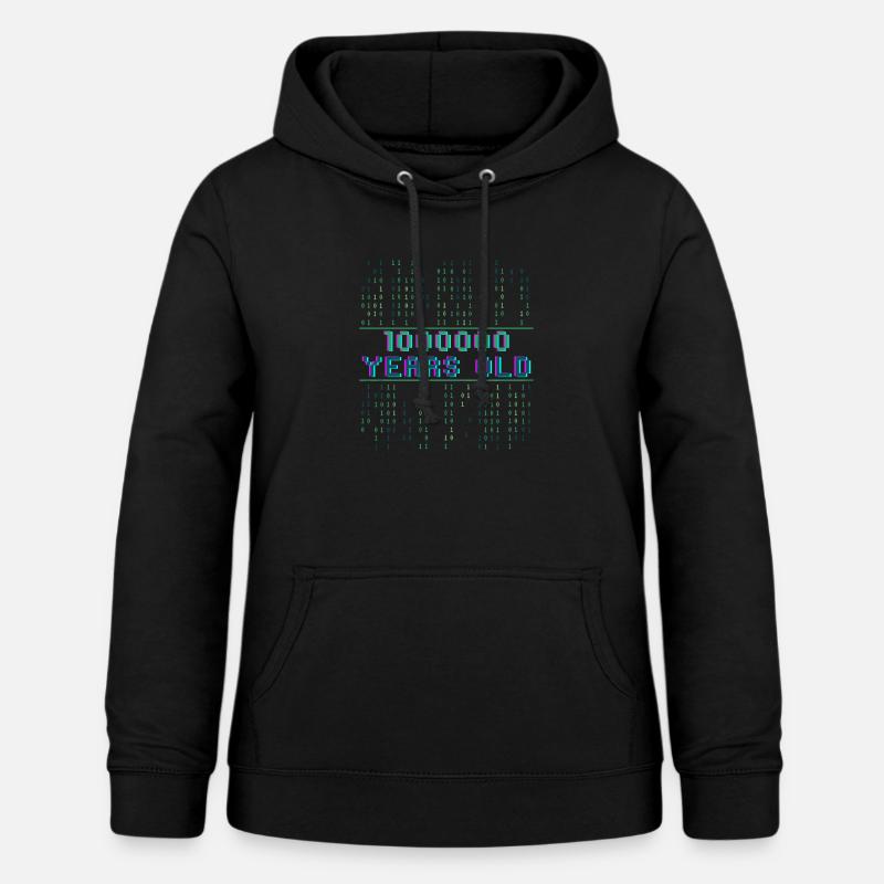 64. Geburtstag 64 Jahre alt Binärcode Coder - Frauen Hoodie - Schwarz