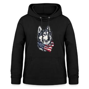 Alaskan Malamute - Frauen Hoodie - Schwarz - Vorne - AI Model Female 172 light (172cm)